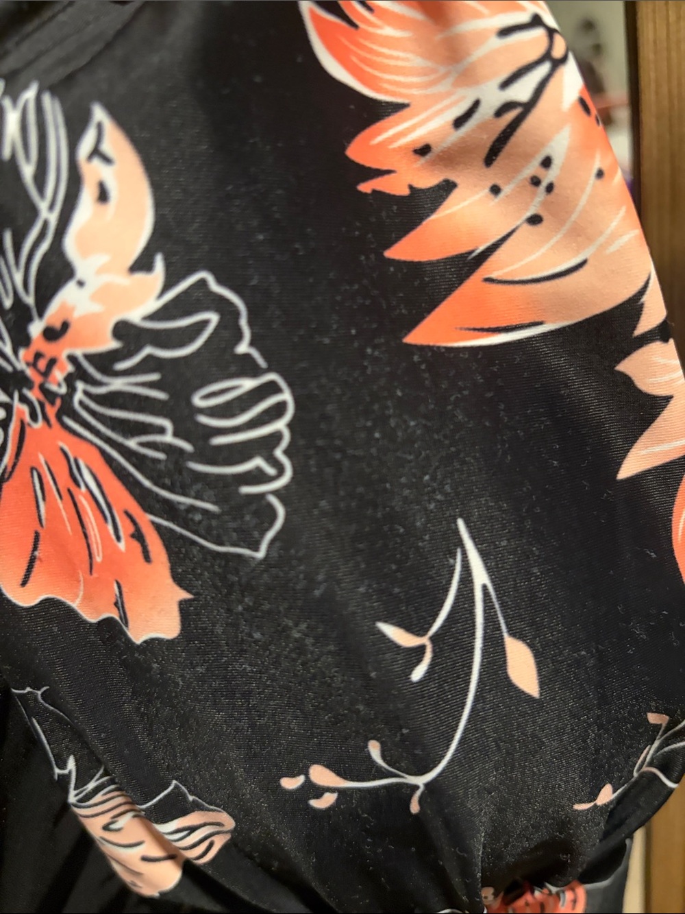 3/$10 Black Floral Halter Dress with Pink Flowers - Picture 3 of 6